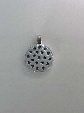 Tous Silver Round Pendant Necklace